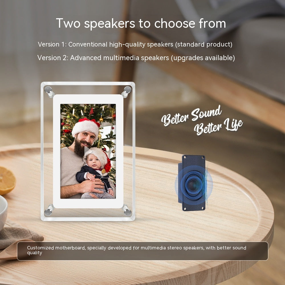 Cadre photo numérique électronique transparent de 5 pouces, lecteur vidéo publicitaire, cadre photo cadeau d'affaires