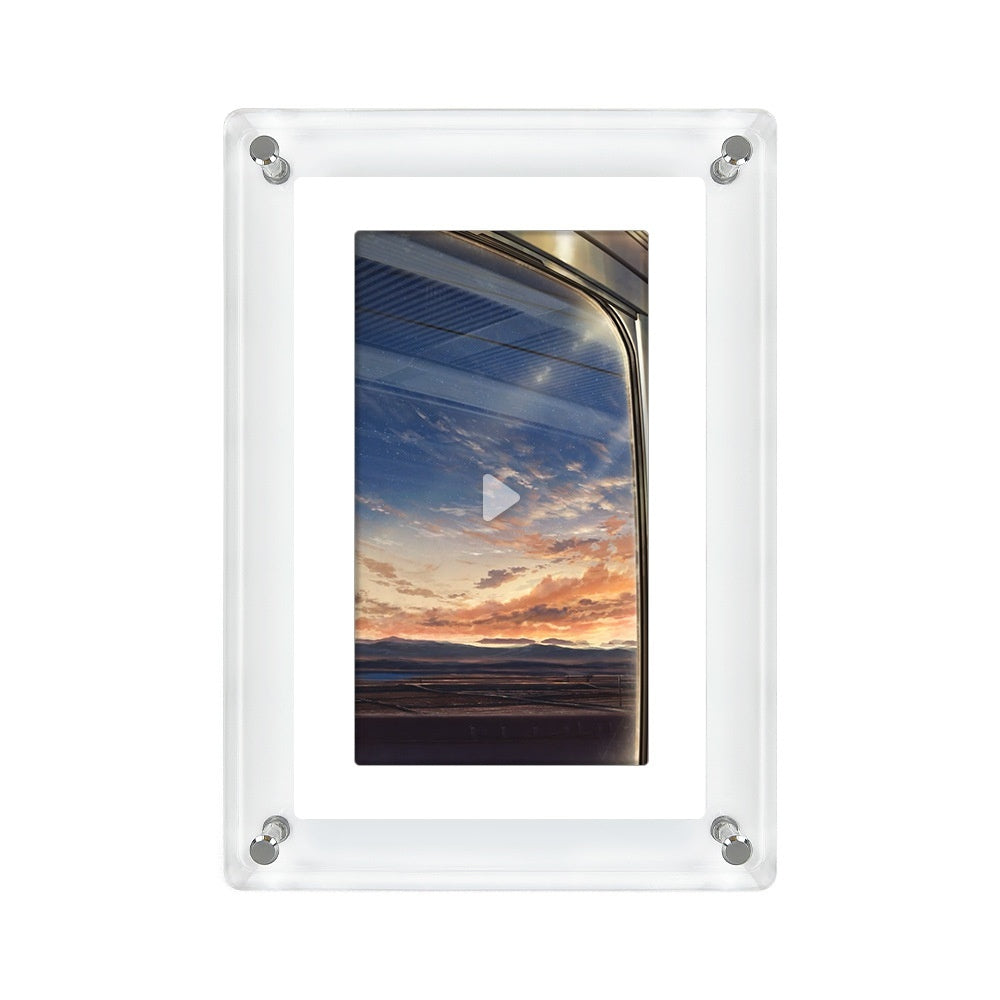 Cadre photo numérique électronique transparent de 5 pouces, lecteur vidéo publicitaire, cadre photo cadeau d'affaires