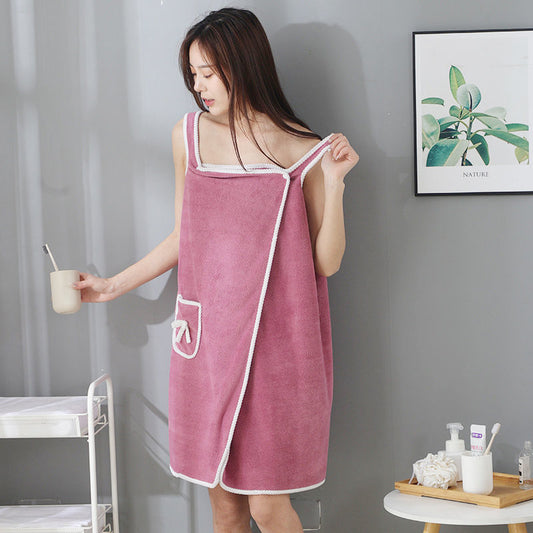 Coral Velvet Bath Dress Can Be Soft And Thick Water Absorbing Lovely