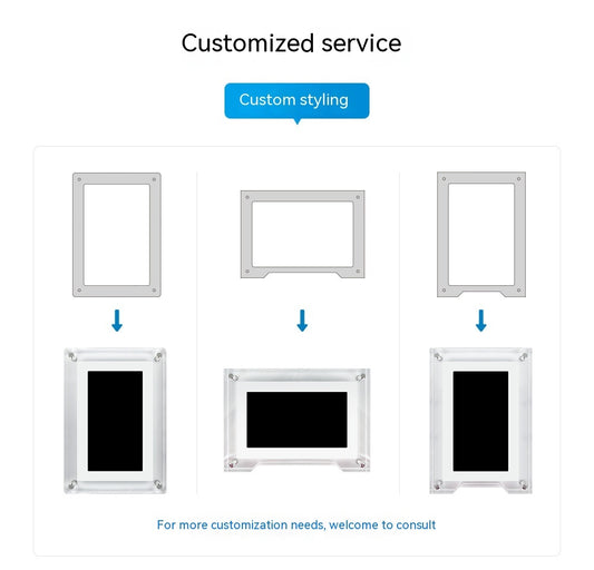 Cadre photo numérique électronique transparent de 5 pouces, lecteur vidéo publicitaire, cadre photo cadeau d'affaires