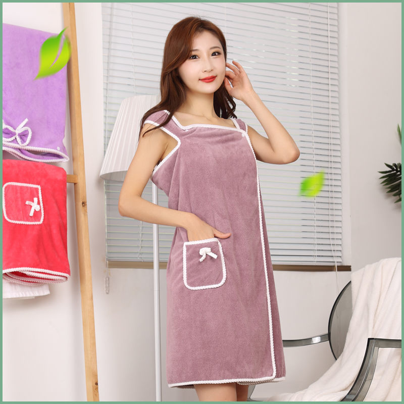 Coral Velvet Bath Dress Can Be Soft And Thick Water Absorbing Lovely